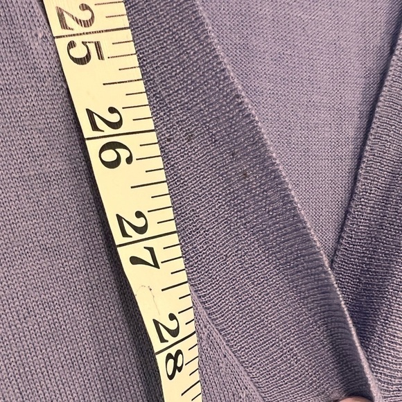 J. Crew 100% Merino Wool Periwinkle Blue Longline V Neck Cardigan Sweater XS - Picture 14 of 14